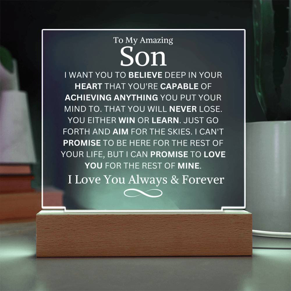 Son Love You Always and Forever | Acrylic LED Night Light