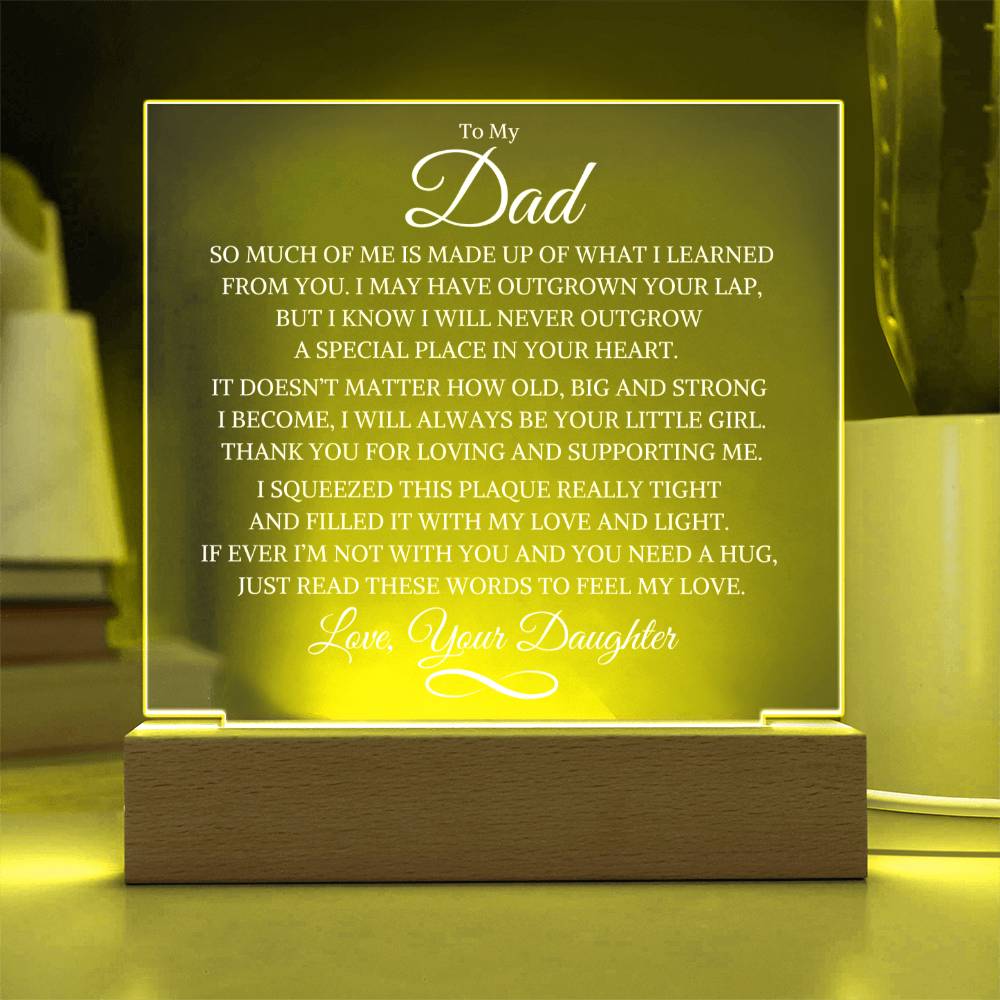 Dad Love Daughter "So Much Of Me" | Acrylic LED Night Light