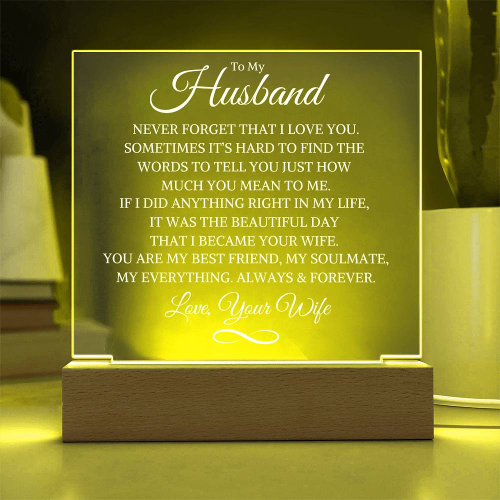 Husband "Find the Words" | Acrylic LED Night Light