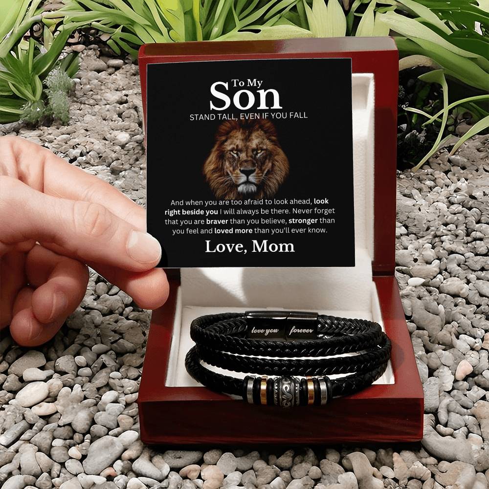 Son Love Mom "Loved More" | Men's "Love You Forever" Bracelet - Shoptopia Jewelry