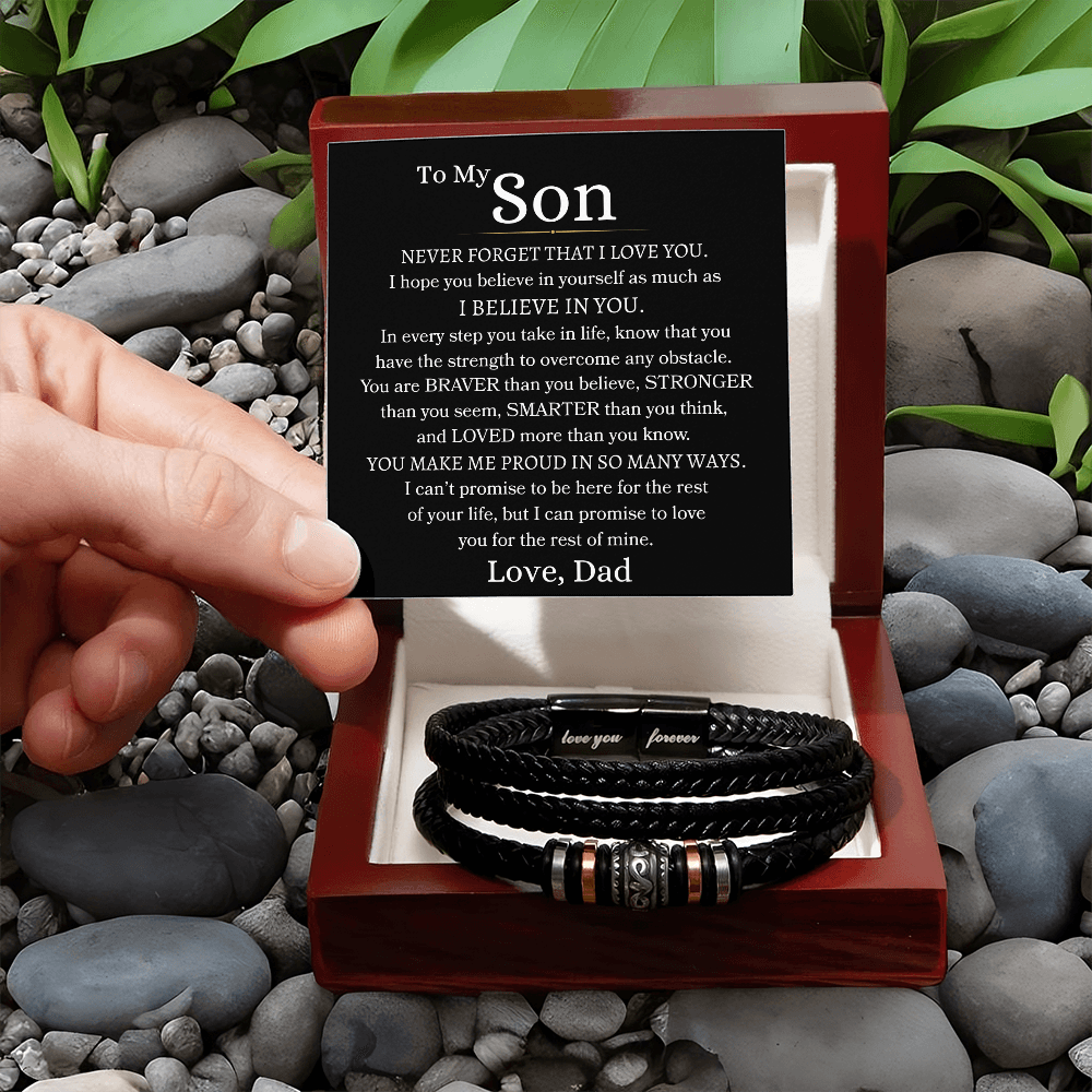 Son Love Dad "I Believe In You" | Men's "Love You Forever" Bracelet