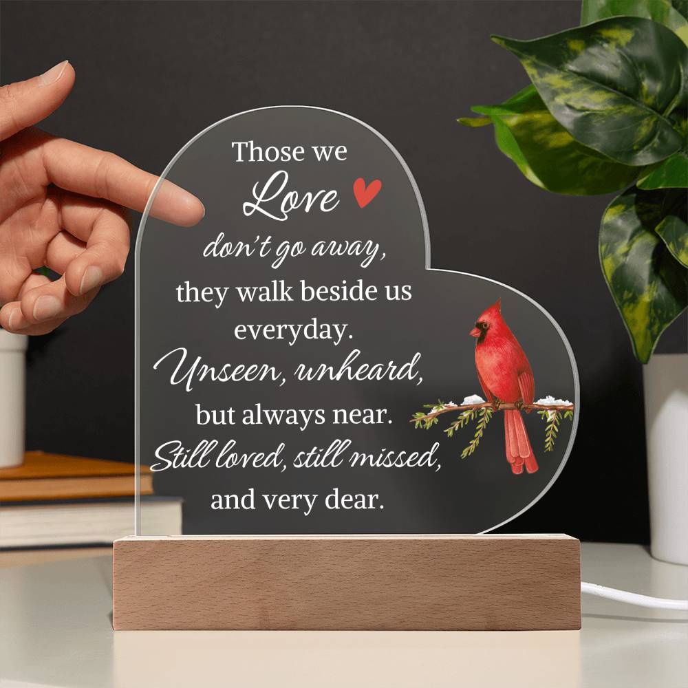 Memorial "Still Loved, Still Missed" | Heart LED Acrylic Night Light - Shoptopia Jewelry
