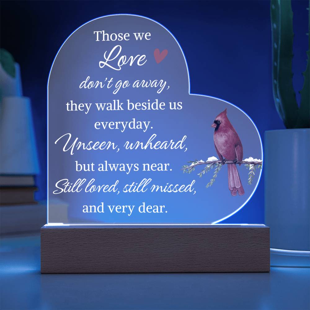 Memorial "Still Loved, Still Missed" | Heart LED Acrylic Night Light - Shoptopia Jewelry