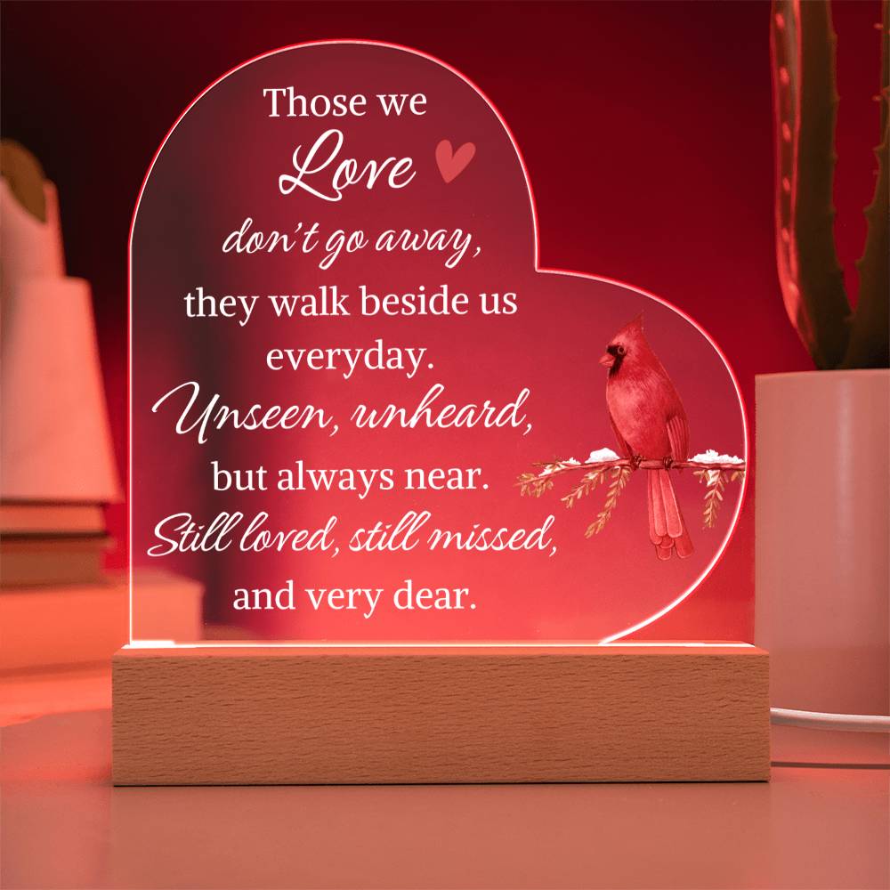 Memorial "Still Loved, Still Missed" | Heart LED Acrylic Night Light - Shoptopia Jewelry
