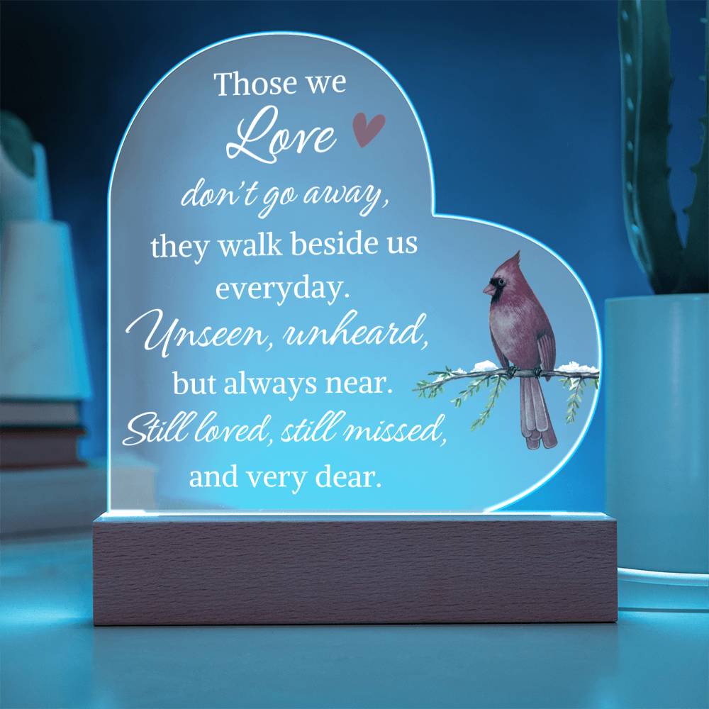 Memorial "Still Loved, Still Missed" | Heart LED Acrylic Night Light - Shoptopia Jewelry