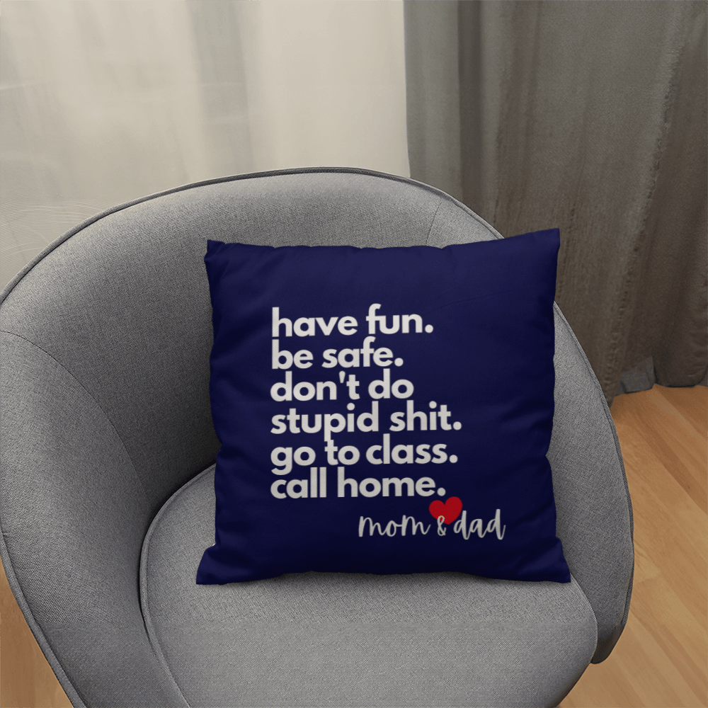 Call Home Love Mom & Dad | Classic Pillow with Insert