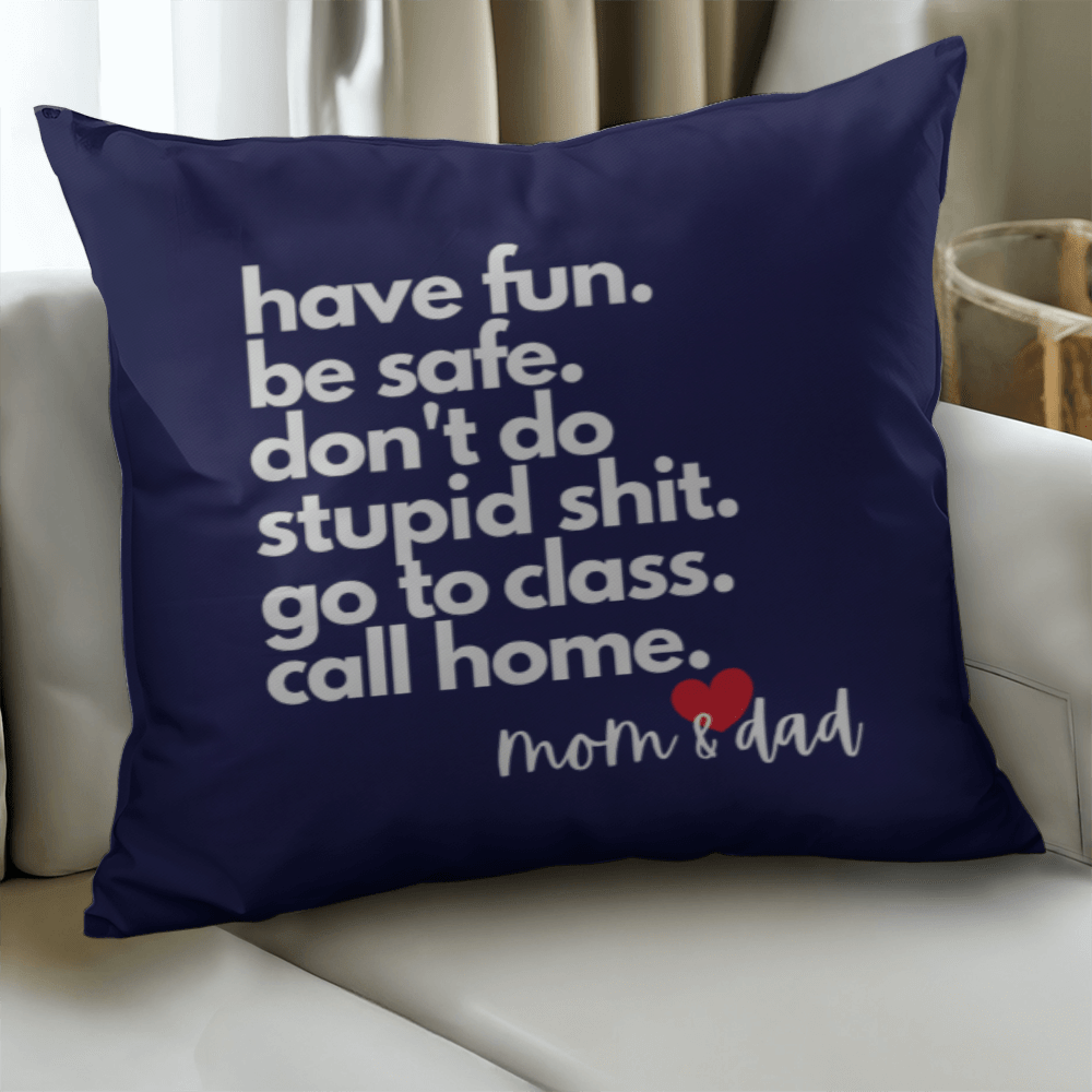 Call Home Love Mom & Dad | Classic Pillow with Insert