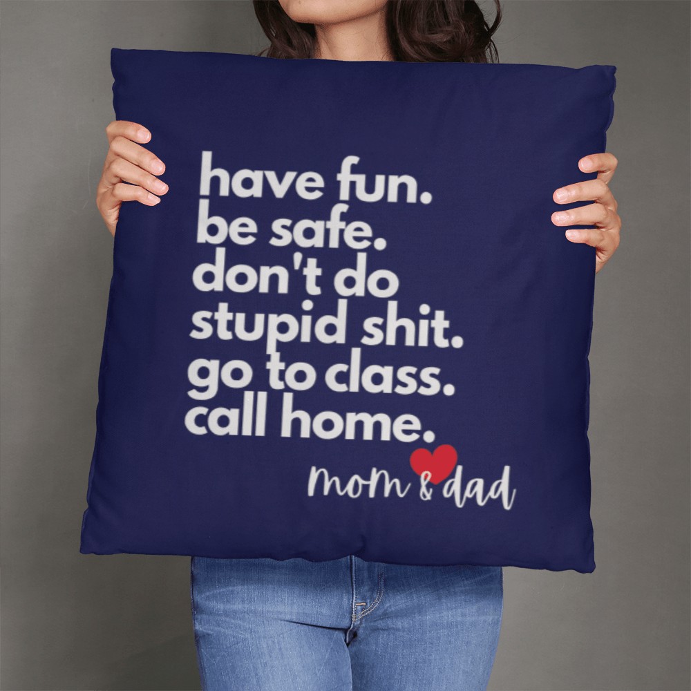 Call Home Love Mom & Dad | Classic Pillow with Insert