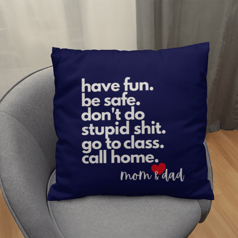 Call Home Love Mom & Dad | Classic Pillow with Insert