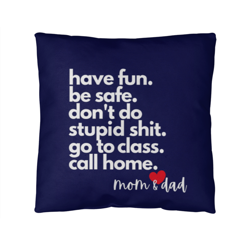 Call Home Love Mom & Dad | Classic Pillow with Insert