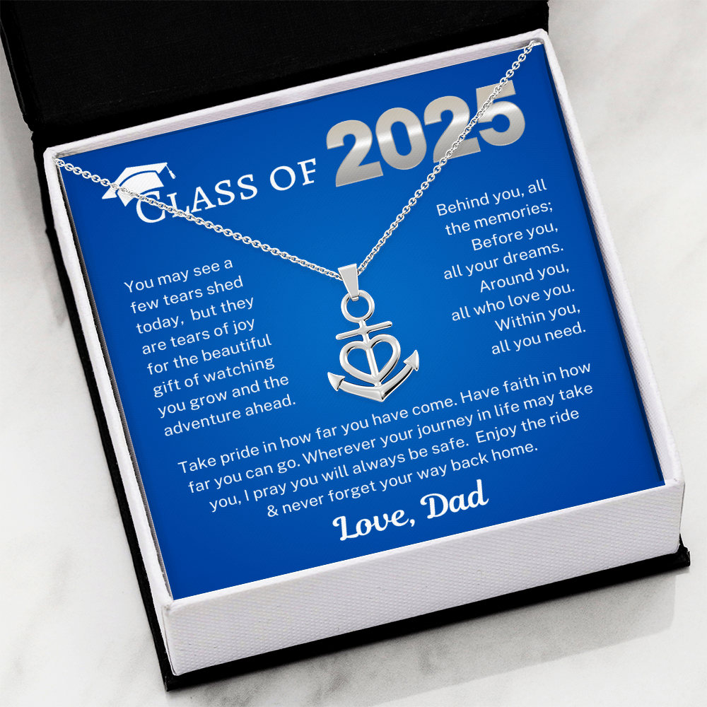 Minnetonka Class of 2025, Love Dad | Anchor Pendant Necklace
