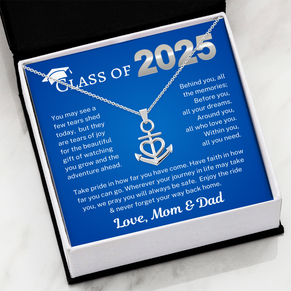 Minnetonka Class of 2025, Love Mom & Dad | Anchor Pendant Necklace