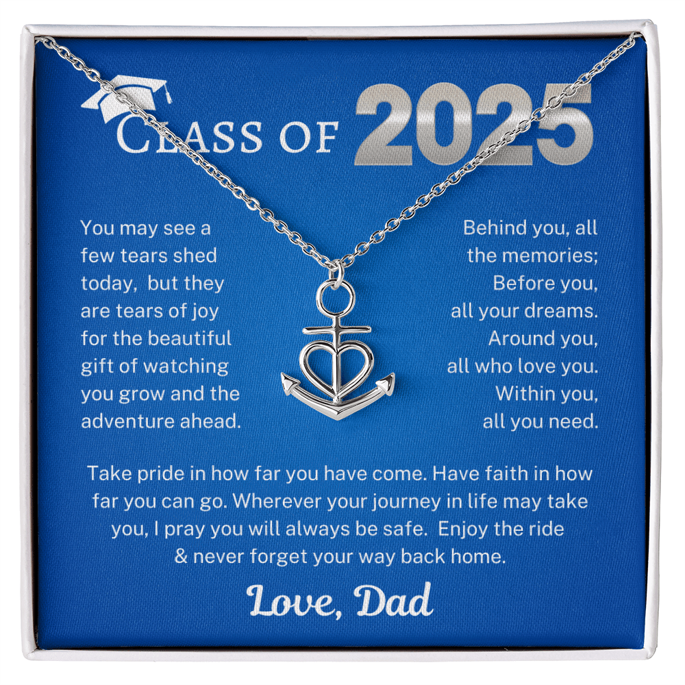 Minnetonka Class of 2025, Love Dad | Anchor Pendant Necklace