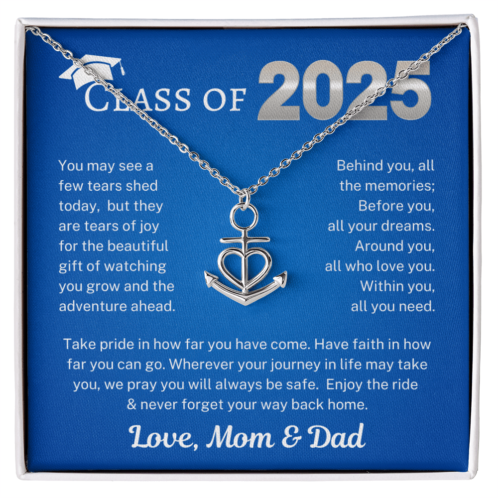 Minnetonka Class of 2025, Love Mom & Dad | Anchor Pendant Necklace