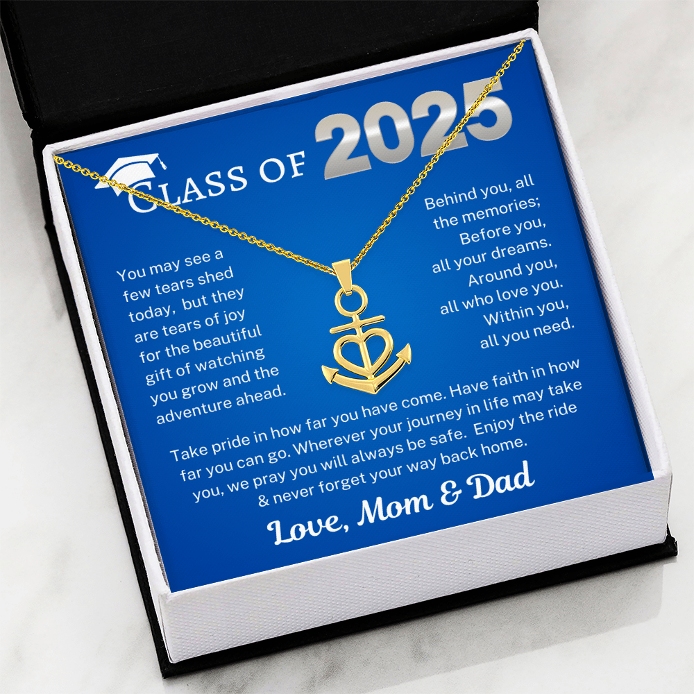 Minnetonka Class of 2025, Love Mom & Dad | Anchor Pendant Necklace