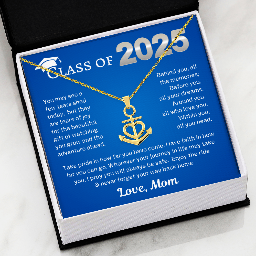 Minnetonka Class of 2025, Love Mom | Anchor Pendant Necklace
