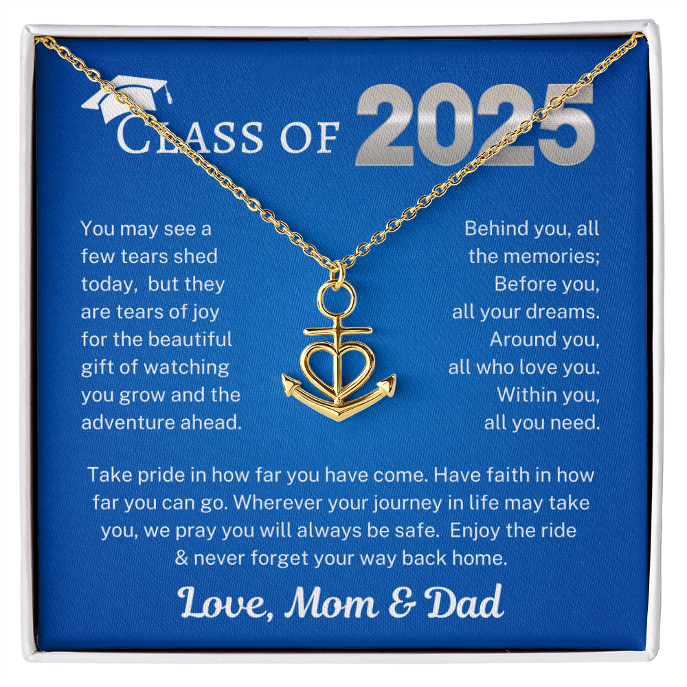 Minnetonka Class of 2025, Love Mom & Dad | Anchor Pendant Necklace