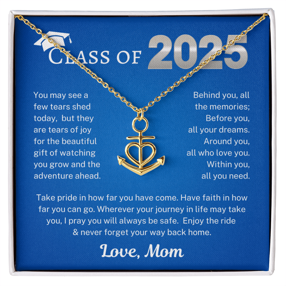 Minnetonka Class of 2025, Love Mom | Anchor Pendant Necklace