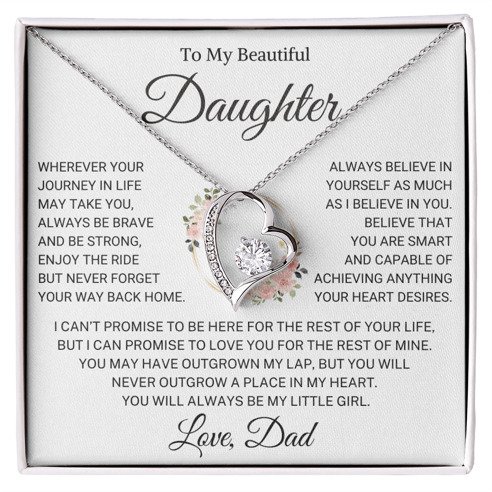 Daughter Love Dad "Place In My Heart" | Forever Love Necklace