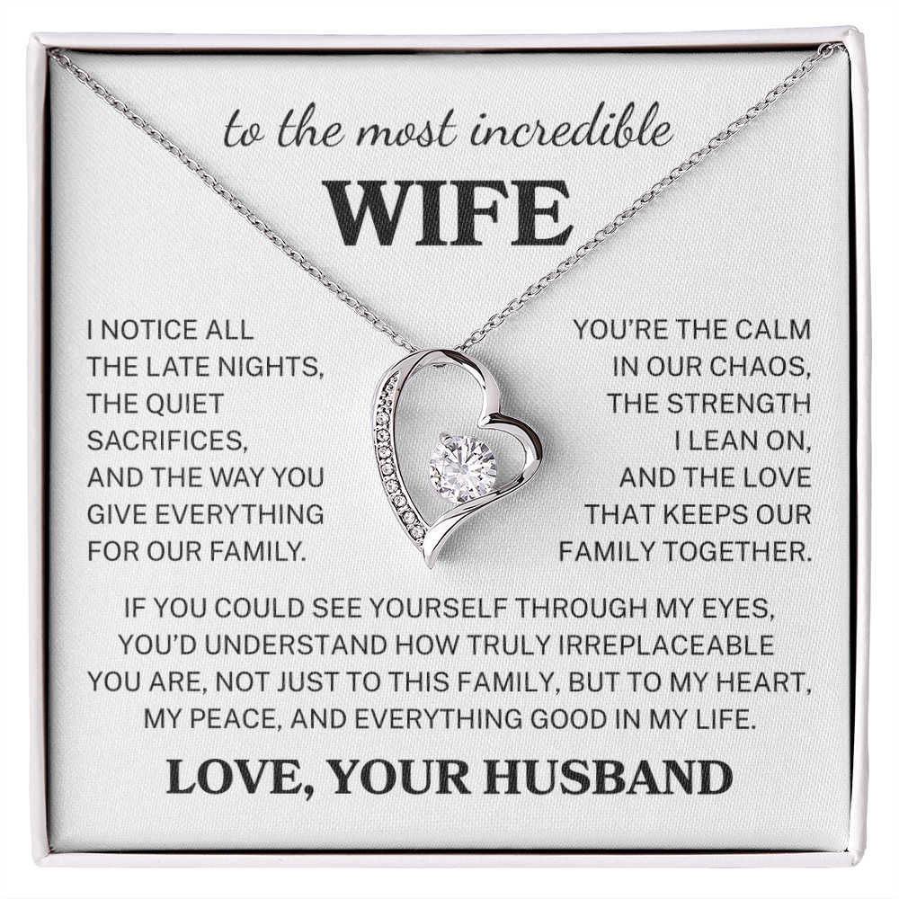 Wife " Most Incredible Wife" | Forever Love Necklace