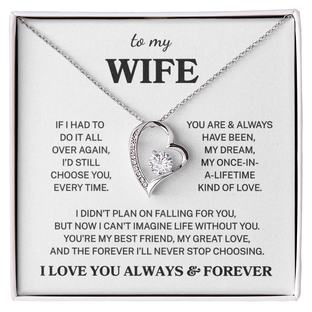 Wife "Forever I'll Never Stop Choosing" | Forever Love Necklace