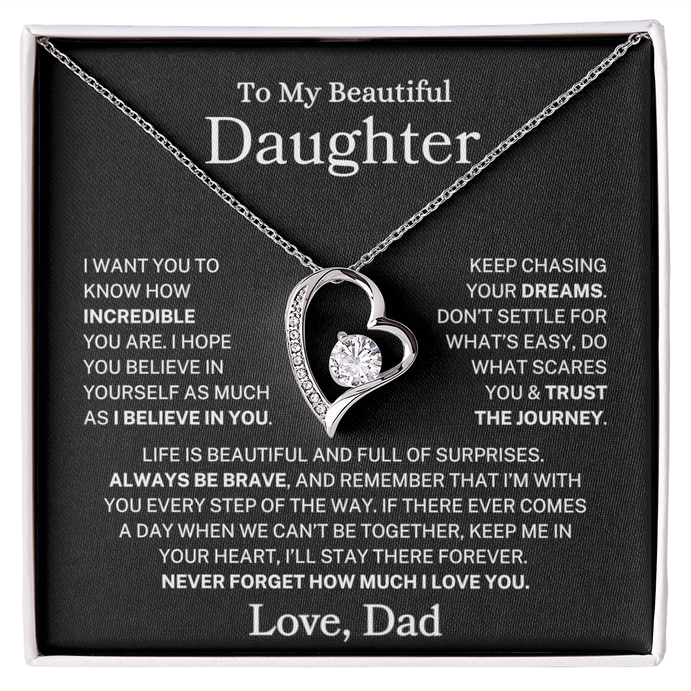 Daughter Love Dad "I Believe In You" | Forever Love Necklace