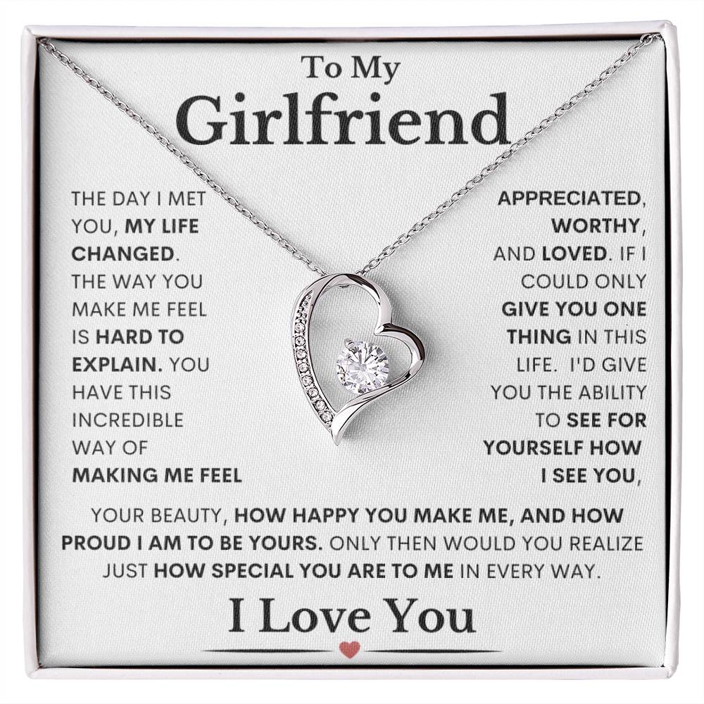 Girlfriend "Special To Me" | Forever Love Necklace - 14k White Gold Finish / Standard Box Shoptopia Jewelry