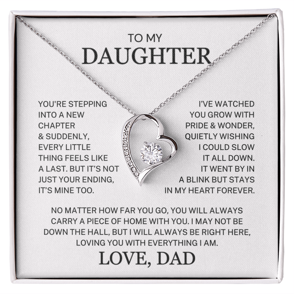 Daughter Love Dad, "Stepping Into A New Chapter" | Forever Love Necklace