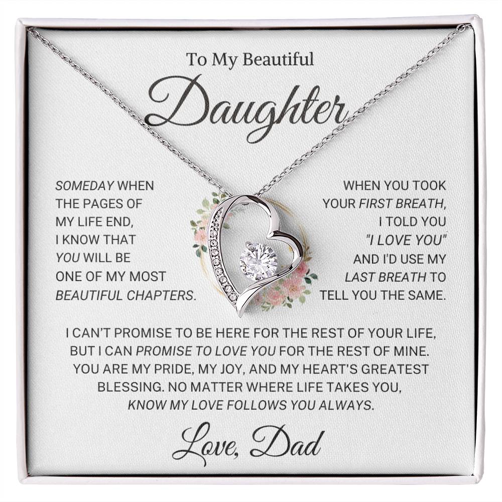 Daughter Love Dad "Your First Breath" | Forever Love Necklace