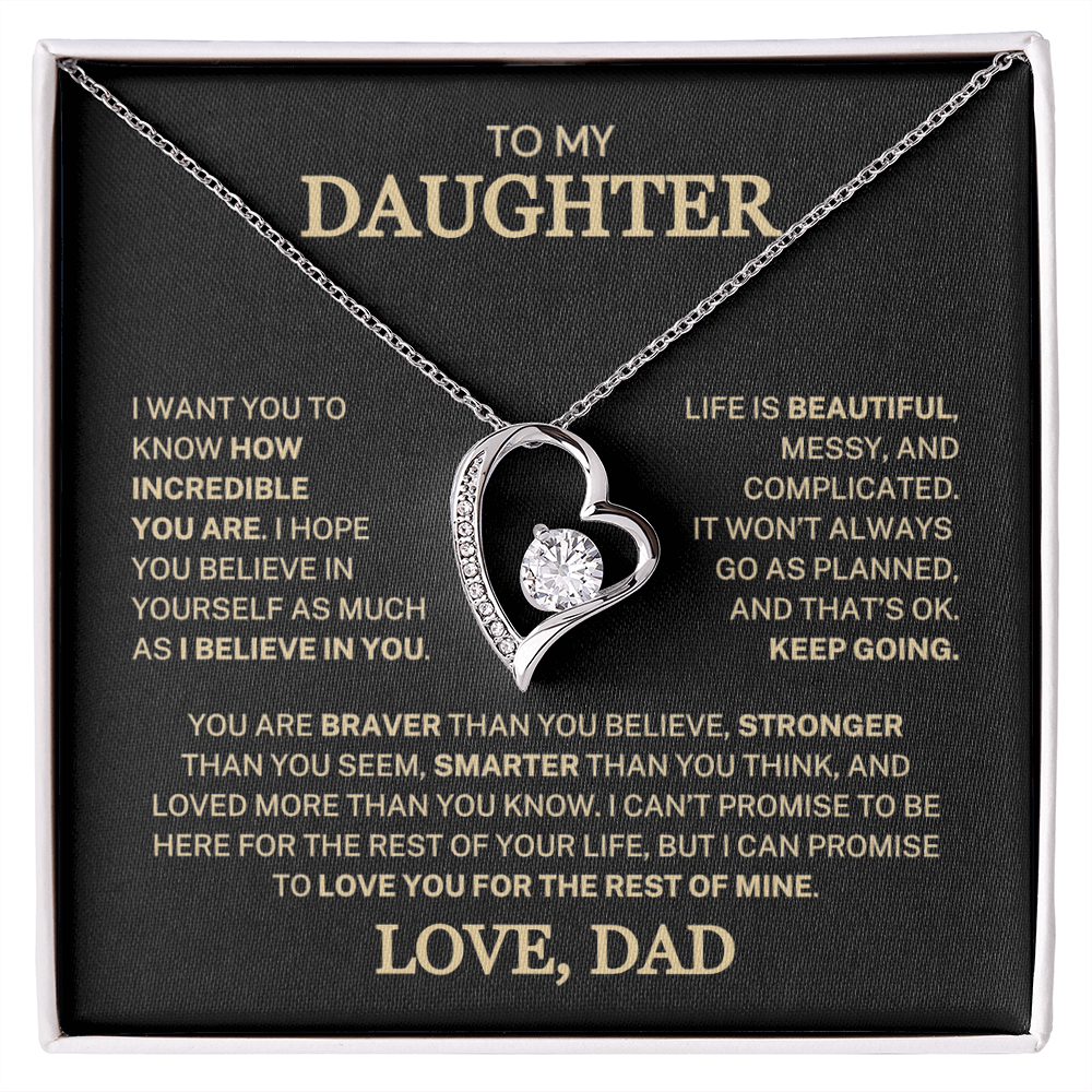Daughter Love Dad "Life Is Beautiful" | Forever Love Necklace