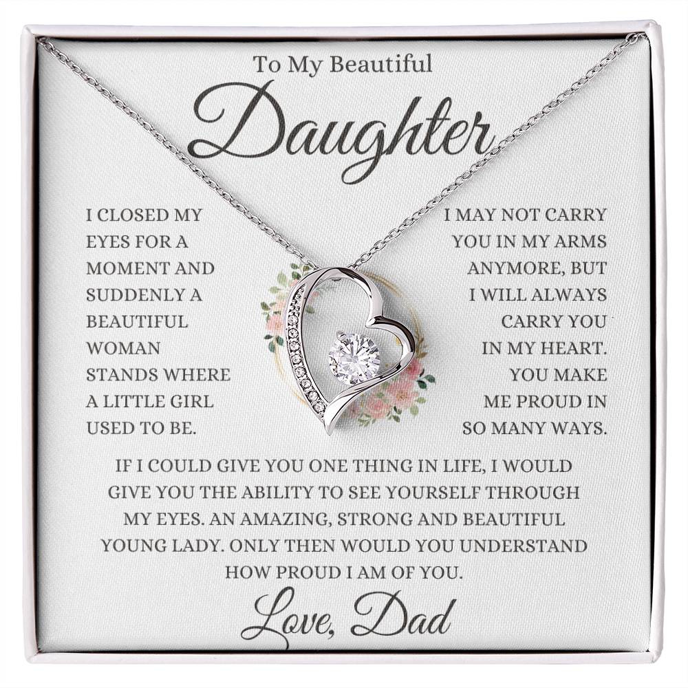 Daughter Love Dad "Give You One Thing" | Forever Love Necklace