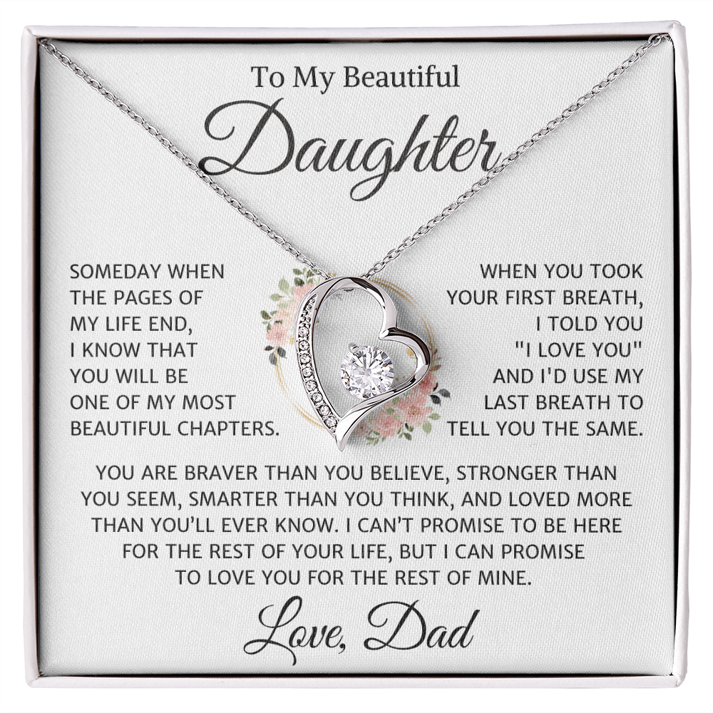 Daughter Love Dad "Promise To Love You" | Forever Love Necklace