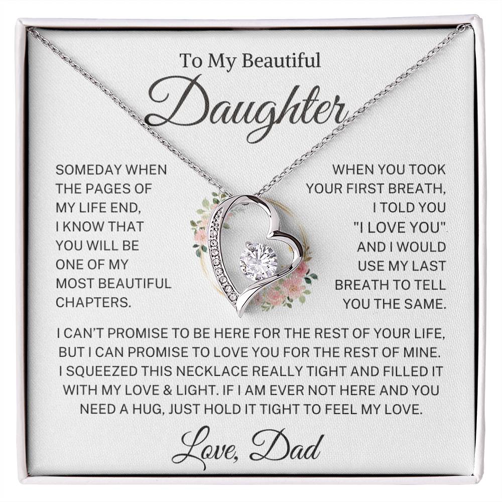 Daughter Love Dad "My Last Breath" | Forever Love Necklace