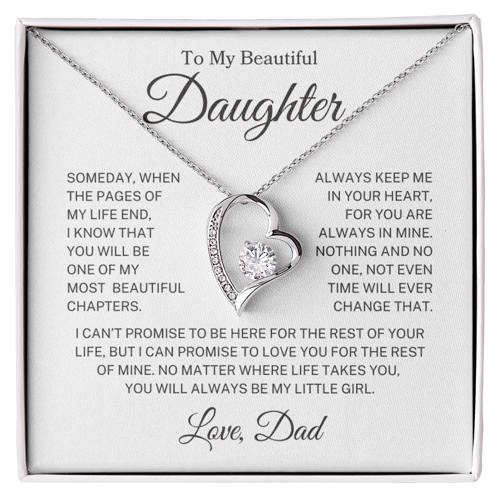 Daughter Love Dad "In Your Heart" | Forever Love Necklace