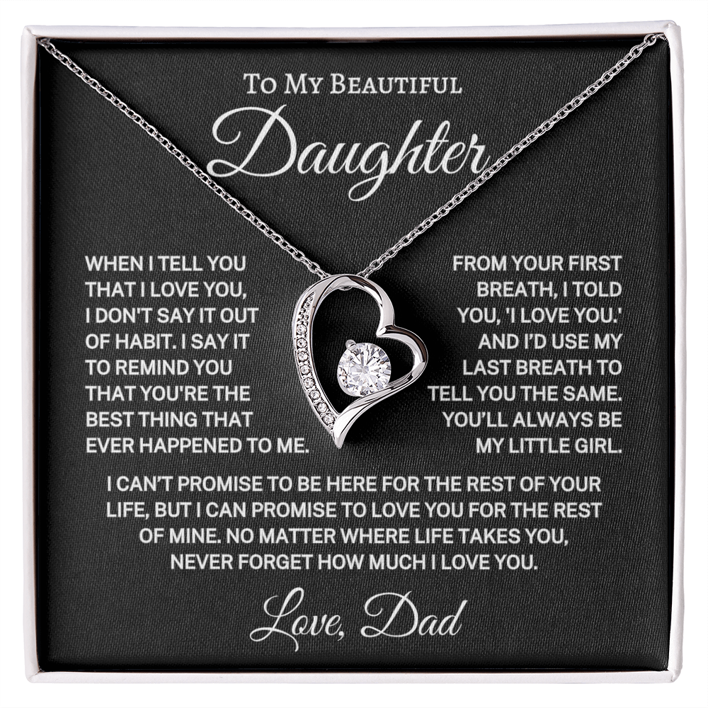 Daughter Love Dad "You're the Best Thing" | Forever Love Necklace