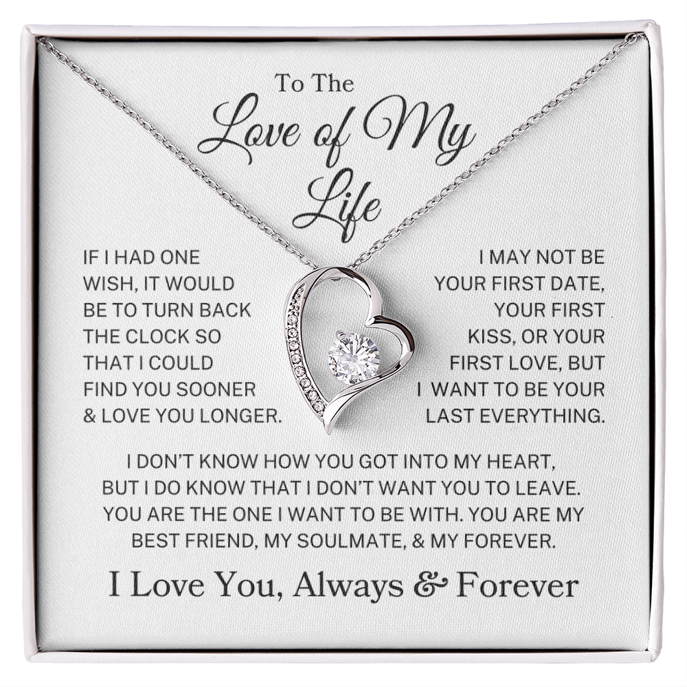 Love Of My Life "Always & Forever" | Forever Heart Necklace