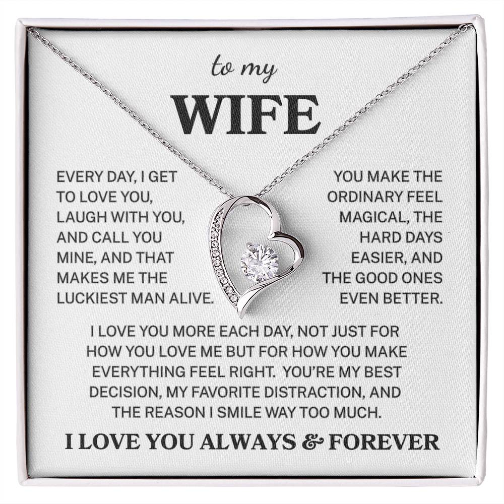 Wife "Luckiest Man Alive" | Forever Love Necklace