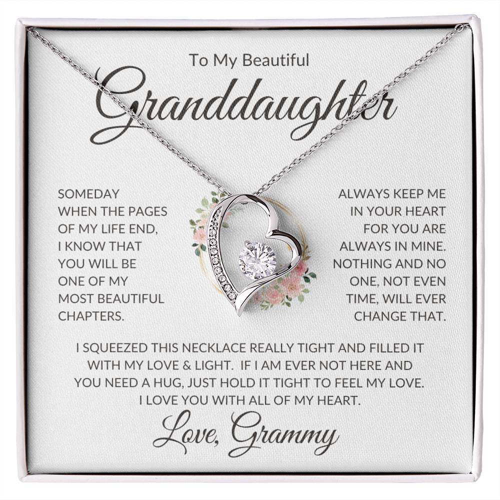 Granddaughter Love Grammy "Beautiful Chapters" | Forever Love Necklace