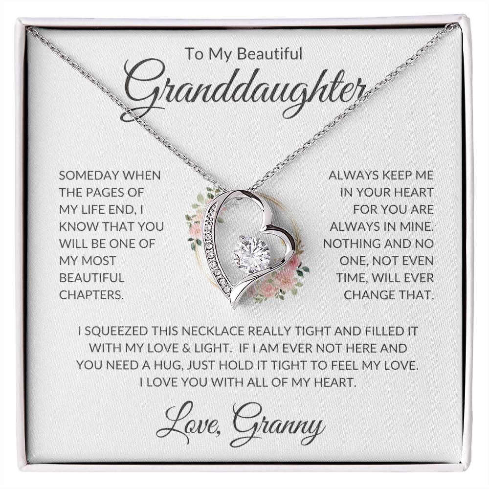 Granddaughter Love Granny "Beautiful Chapters" | Forever Love Necklace