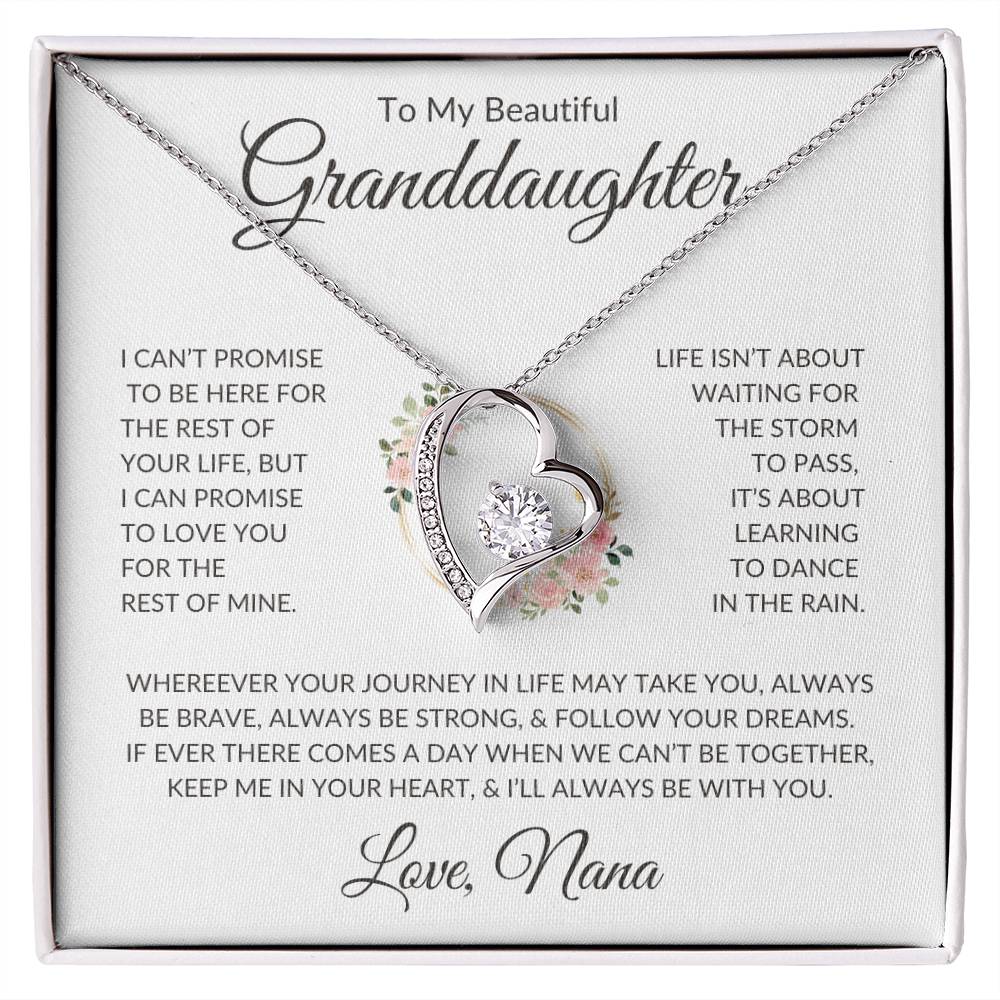 Granddaughter Love Nana "Keep Me In Your Heart" | Forever Love Necklace