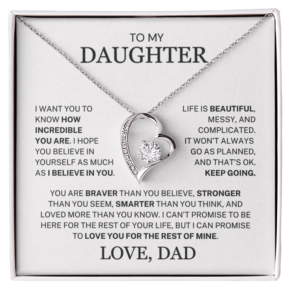 Daughter Love Dad "Incredible" | Forever Love Necklace