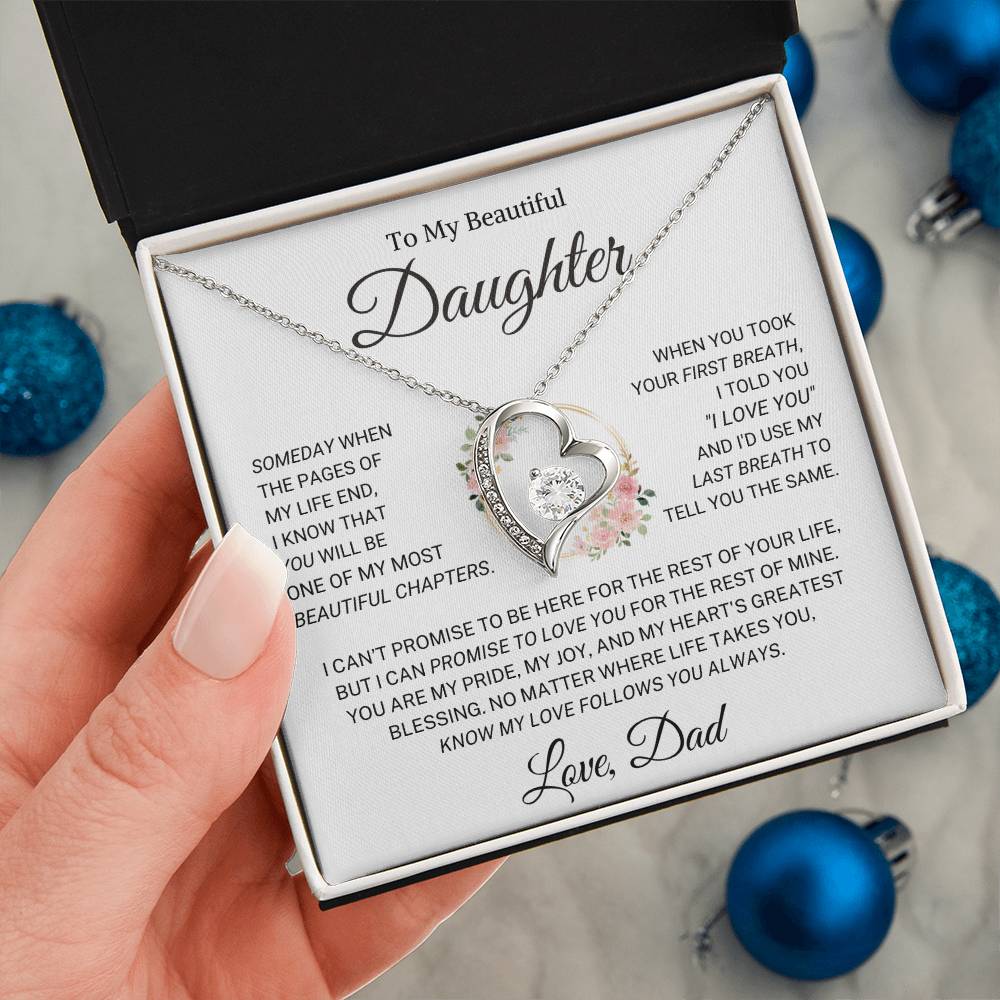 Daughter Love Dad "Your First Breath" | Forever Love Necklace
