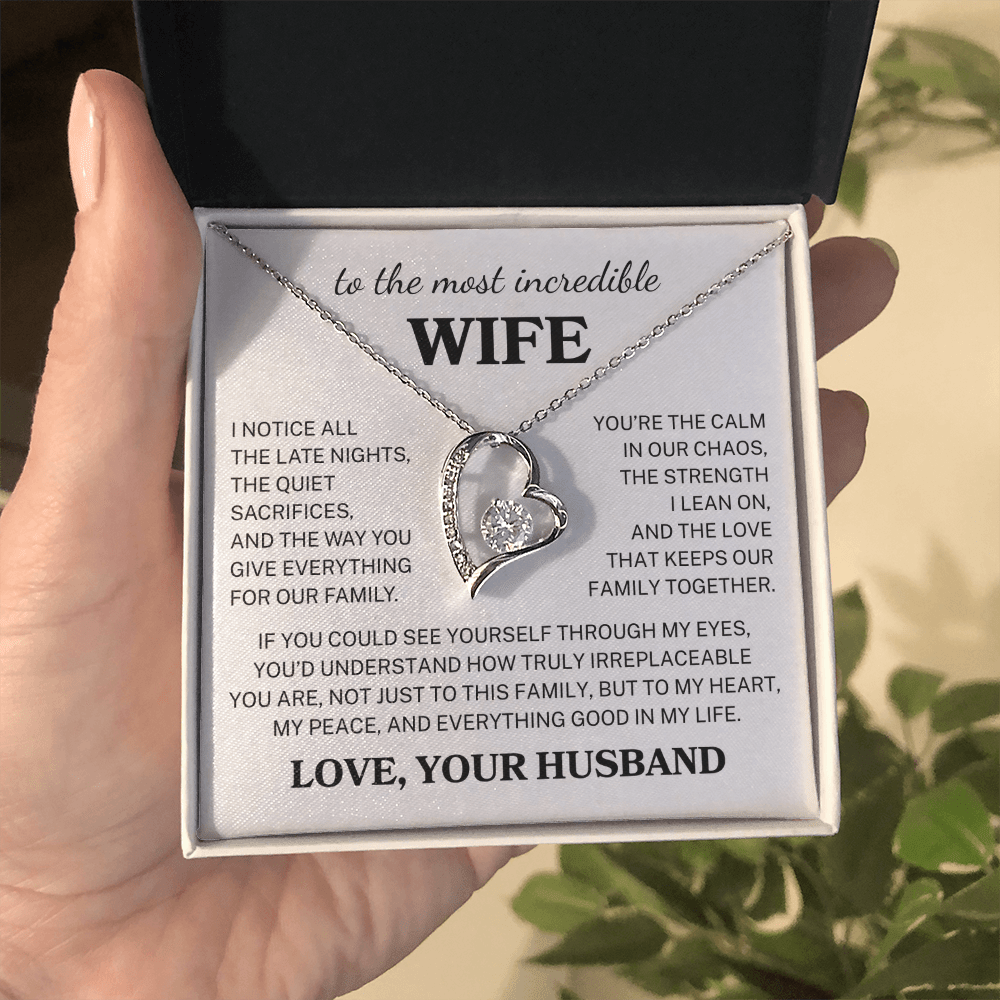 Wife " Most Incredible Wife" | Forever Love Necklace