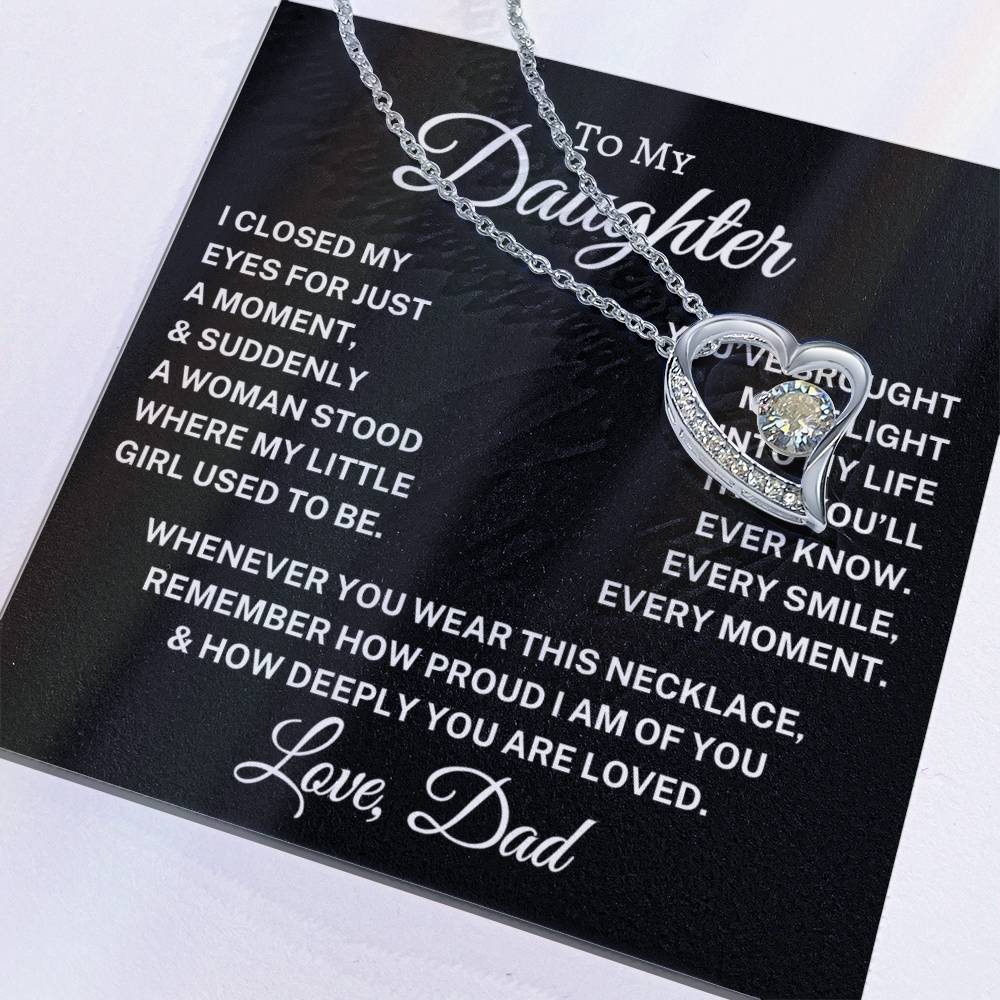 Gift for Daughter Love Dad "Every Smile" | Forever Love Necklace