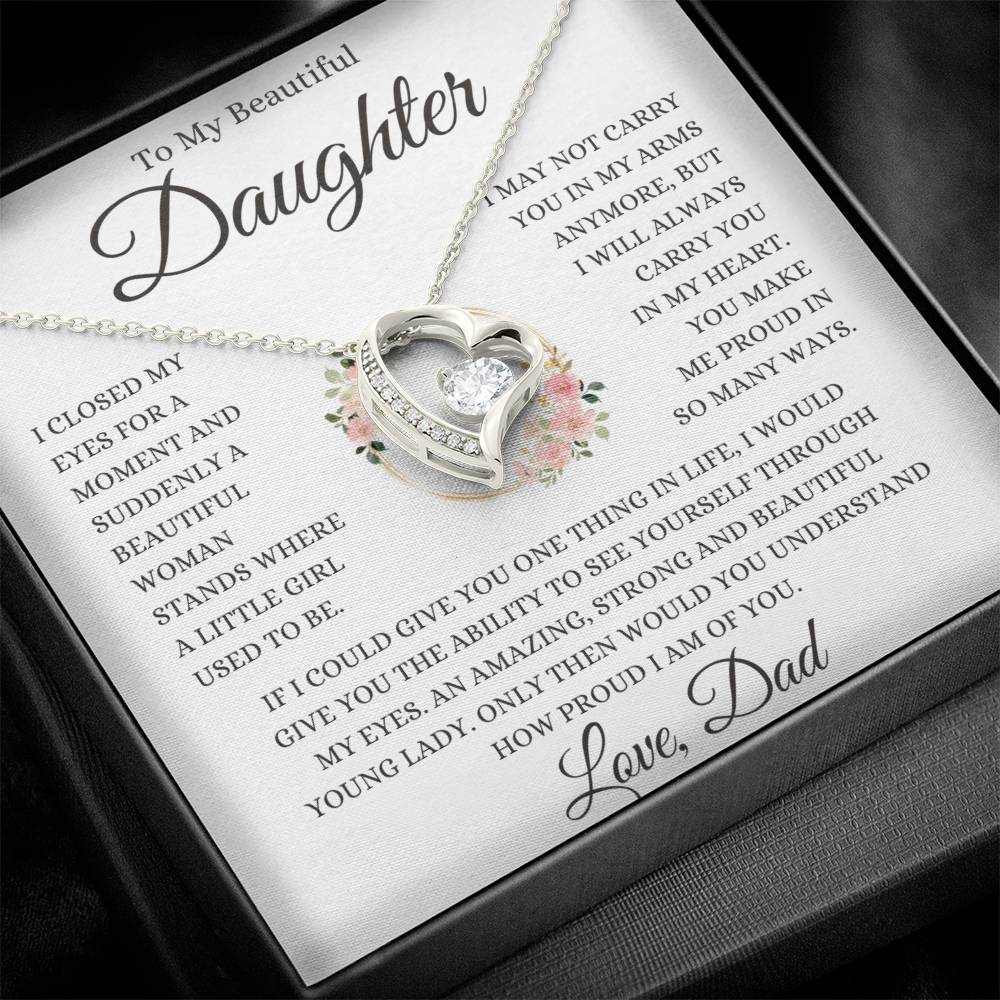 Daughter Love Dad "Give You One Thing" | Forever Love Necklace