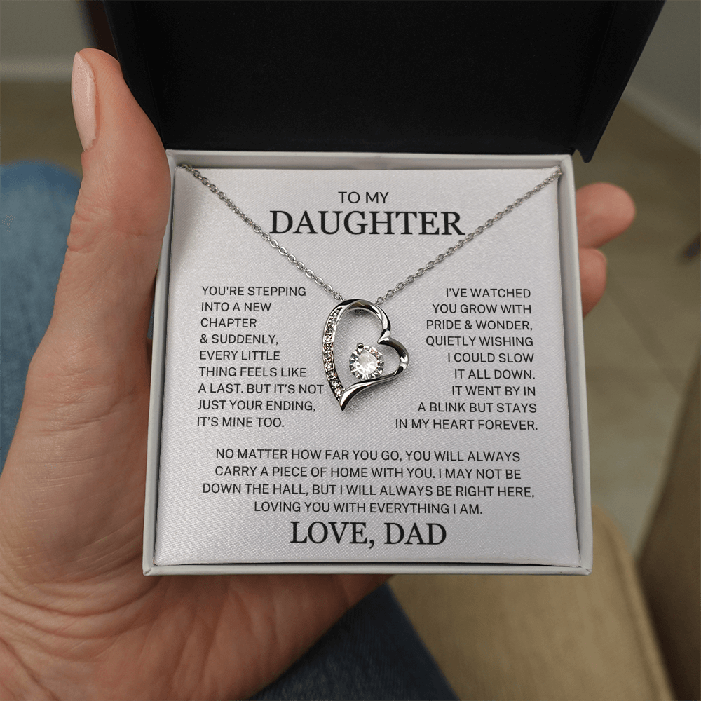 Daughter Love Dad, "Stepping Into A New Chapter" | Forever Love Necklace