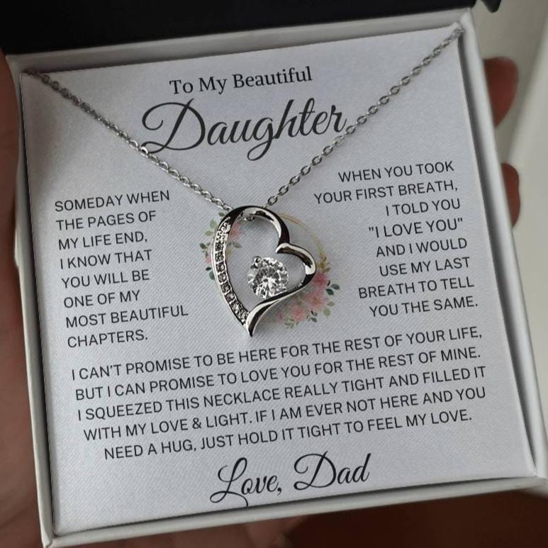 Daughter Love Dad "My Last Breath" | Forever Love Necklace