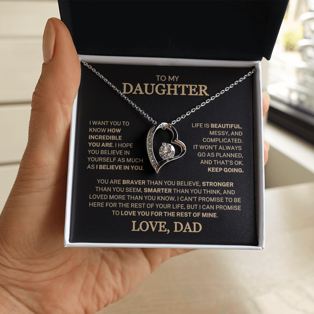 Daughter Love Dad "Life Is Beautiful" | Forever Love Necklace