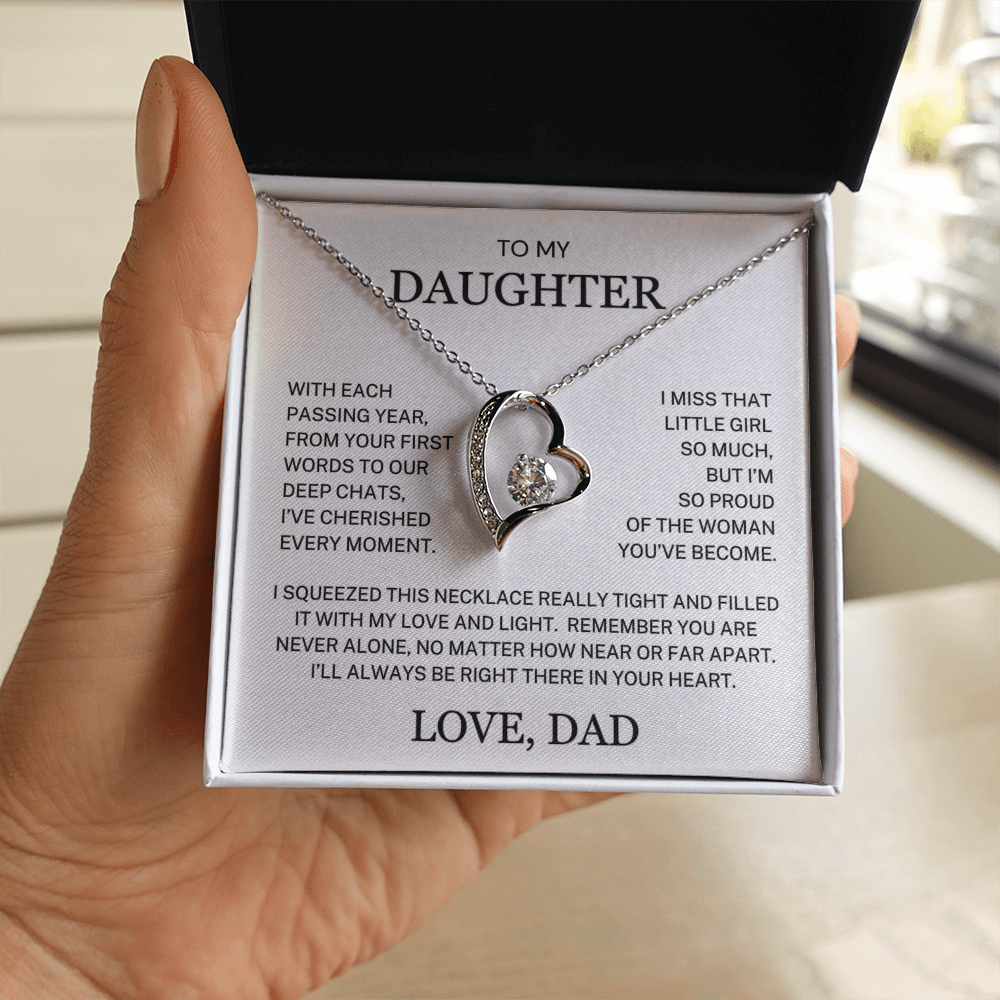 Daughter Love Dad "Cherished Every Moment" | Forever Love Necklace