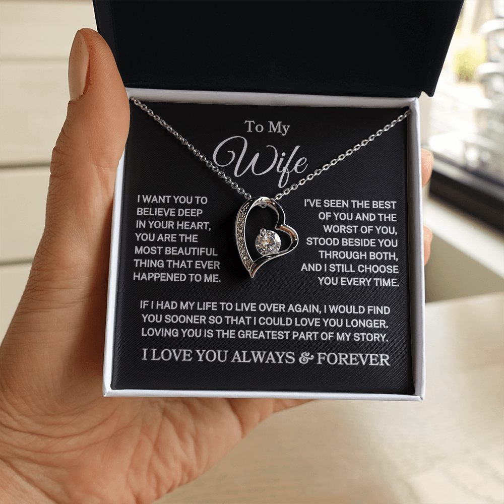 Wife "Most Beautiful Thing" | Forever Love Necklace
